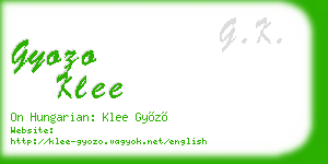 gyozo klee business card